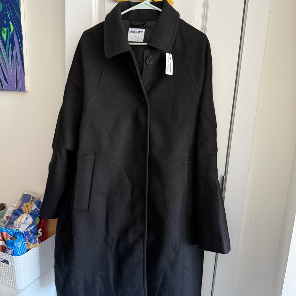Old Navy Women's Classic Black Trench Coat